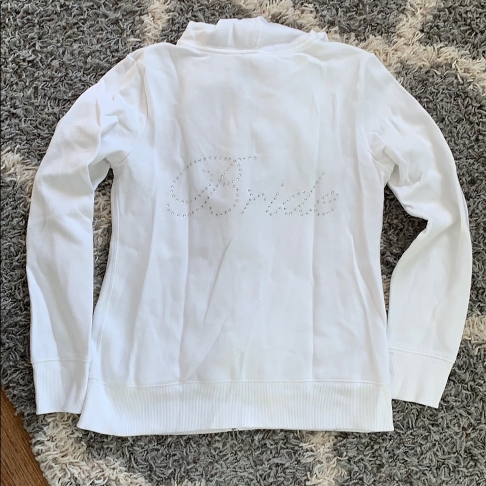 White bride zip up sweatshirt